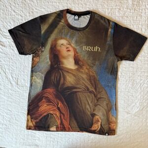 INTO THE AM....BRUH Graphic T-Shirt All Over Print Novelty Tee‎